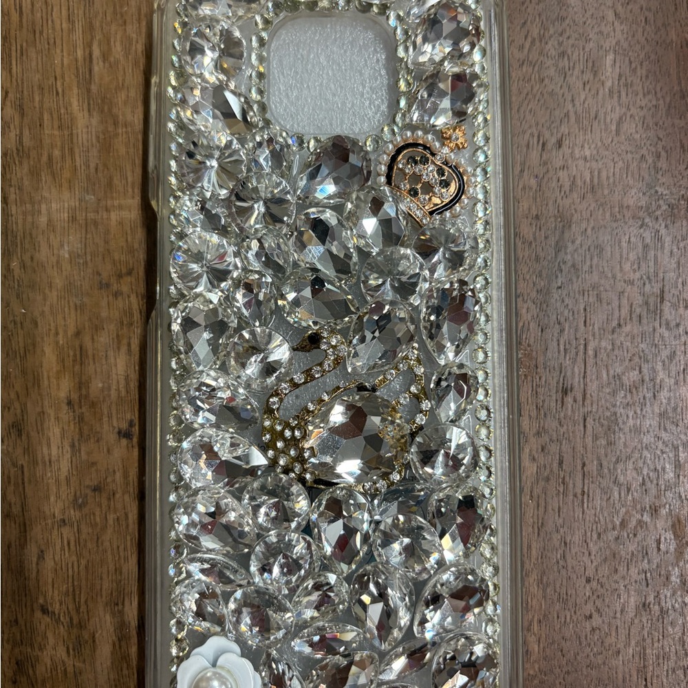 Crystal Clear Swan Rhinestone Phone Case for Motorola G power 2021!